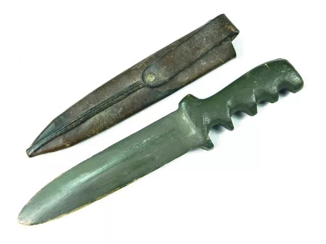 US WW2 WWII Military Army Wood Training Knife w/ Sheath