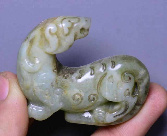 Pendentif Jade Vert Hetian Naturel 18K Jaune Or Dragon Phoenix Collier Phoenix Chinois Jadéite Amulette Luxe Charm Bijoux Cadeaux (Gem Color