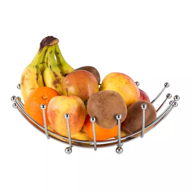 Chrome Fruit Bowl Nest Shape