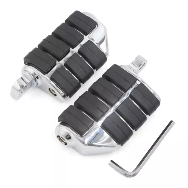 2pcs Chrome Male Mount Dually Fußrasten Fußstütze für Harley Davidson Motorrad