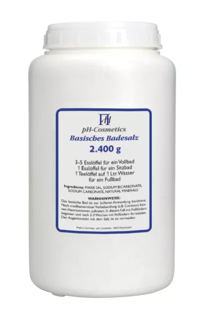 pH-Cosmetics - Basisches Badesalz - 2400 g (17,29 EUR/ 1 kg) + wählbare Probe