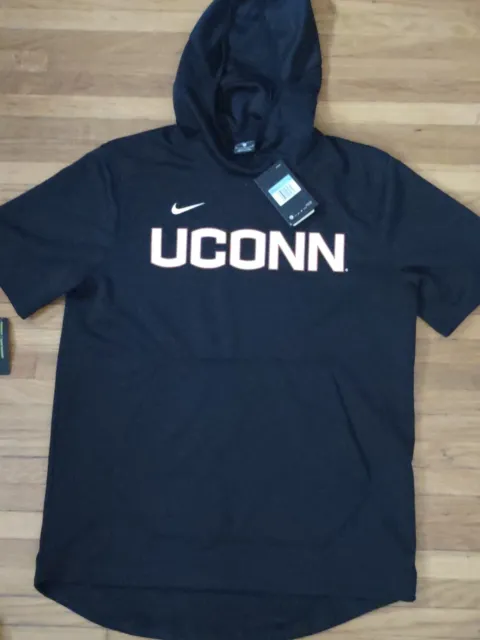 Nike UCONN Spotlight Short Sleeve Pullover Hoodie Men's M Basketball