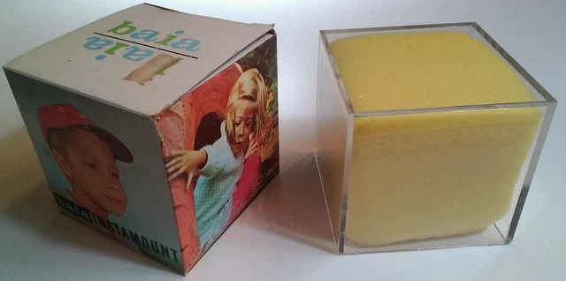 Baia Acrylic Photo Display Cube Orig Box 3.5" Instamount RARE VHTF VTG 60's 70'S