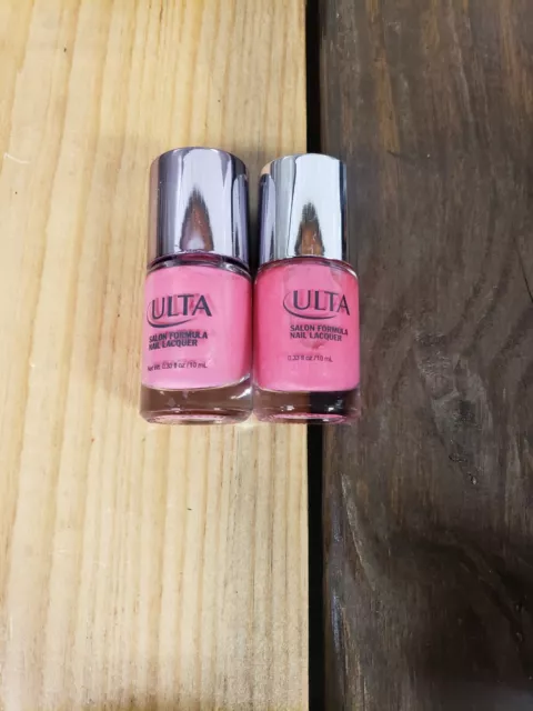 2PK Ulta Salon Formula Nail Lacquer Polish Flamingo Pink *READ*