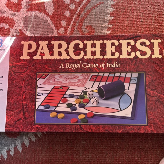 VINTAGE PARCHEESI BOARD Game By Milton Bradley A Royal Game From India