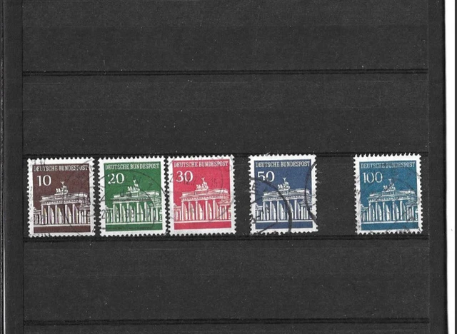 BRD Freimark Brandenburger Tor Rollenmarken mit Nummer rundgestempelt komplett