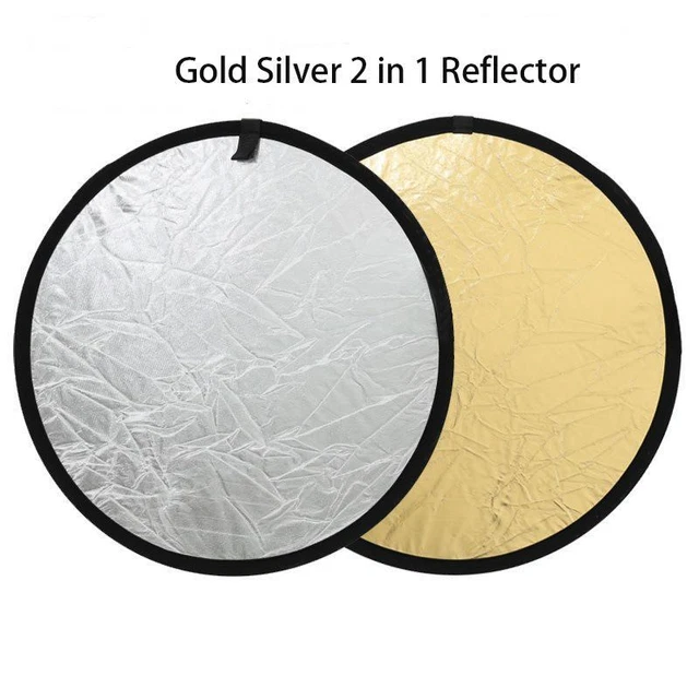 2 In 1 Gold Silver Photography Light Reflector Two Sided Portable Collapsible