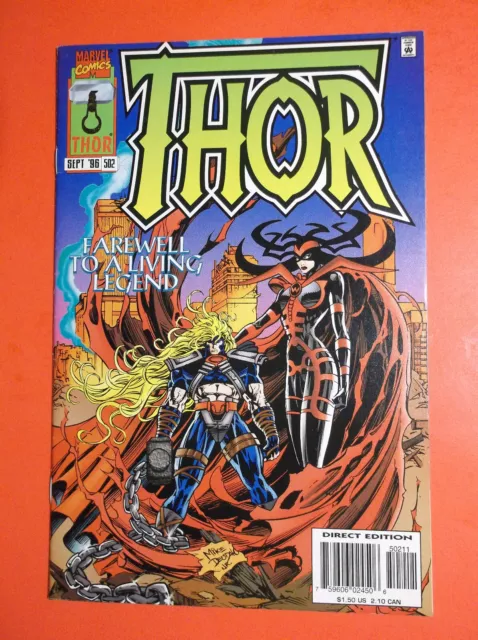 Thor # 502 - Vf+ 8.5 - 1996 Final Issue In Series