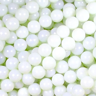 10Mm White Opalite Round Beads - 15.5" St A+ Opalescent