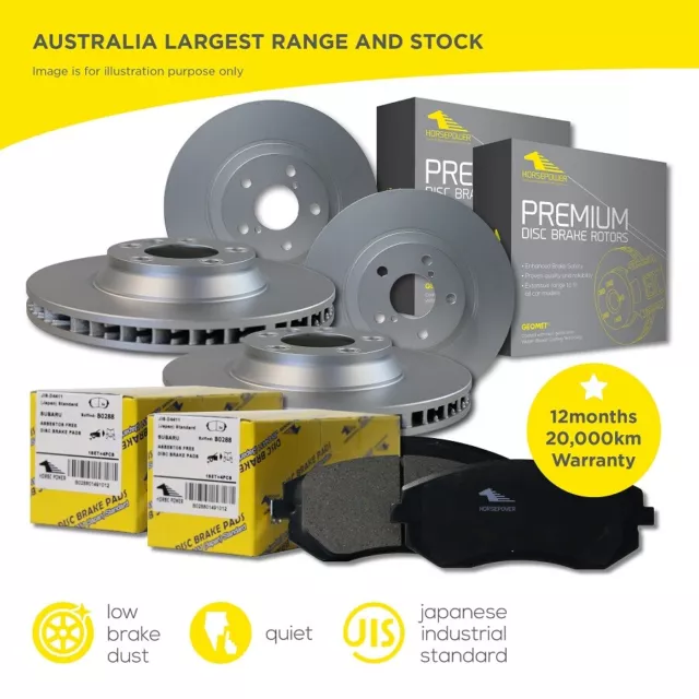 FULL SET Front Rear Brake Pads and Disc Rotors for Ford Falcon AU2 Tickford