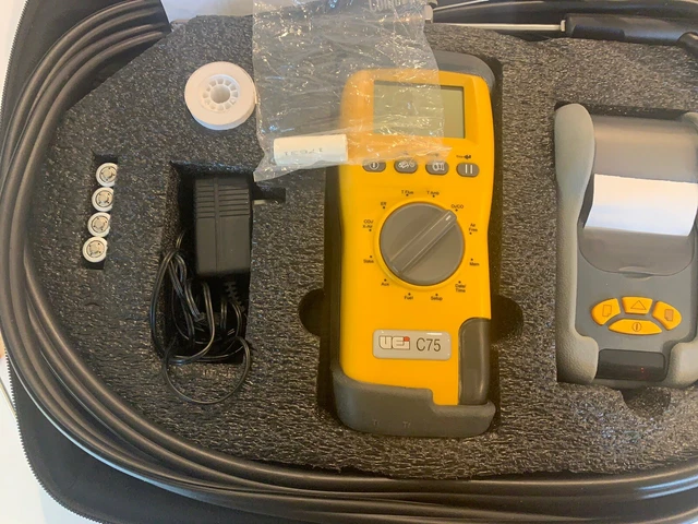 UEI Eagle Combustion Analyzer Kit C75 Bundle Receipt Printer Flue Probe NICE!