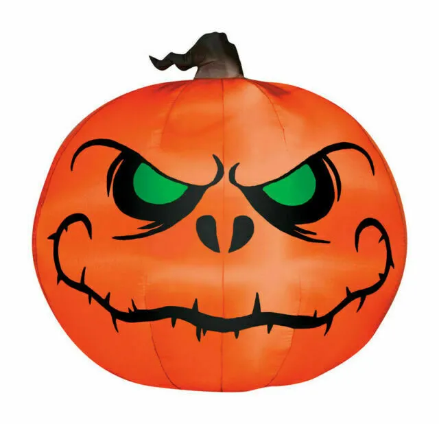Gemmy Halloween Reaper Pumpkin Jack o' Lantern 5' Inflatable Airblown