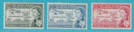 Trinidad Tobago 1958 ** postfrisch MiNr. 169-171 Föderation