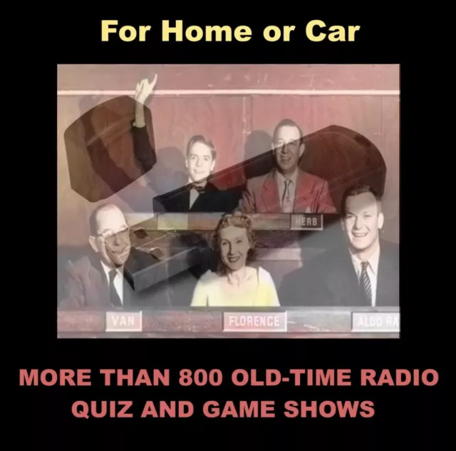 Old-Time Radio Quiz And Game Shows 800+ Shows On A Flash Drive For Home Or Car