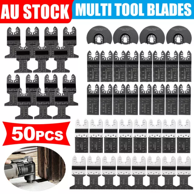 50x Oscillating Saw Multi Tool Blades Cutter Metal Attachments for Dewalt Ryobi