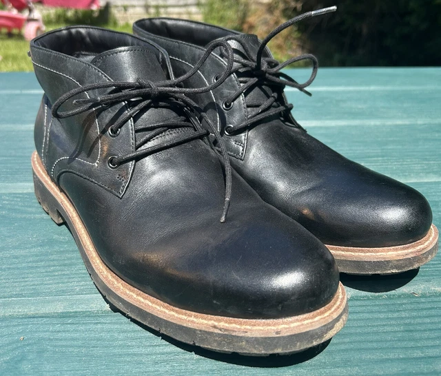 Clarks Goretex Ankle Boots Black Leather Mens Walking Hiking Size UK 11 G