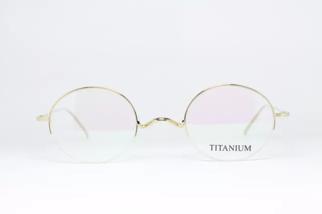 OPTICUNION 44.151.02 Saddle Bridge Vintage Eyeglasses Classic Gold TITANIUM