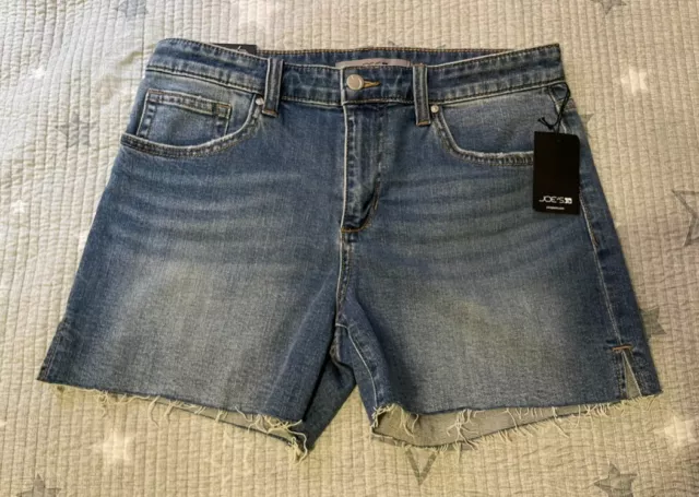 Joes Jeans Cut Off Short Size 28 Raw Hem Blue Jean Shorts- NEW