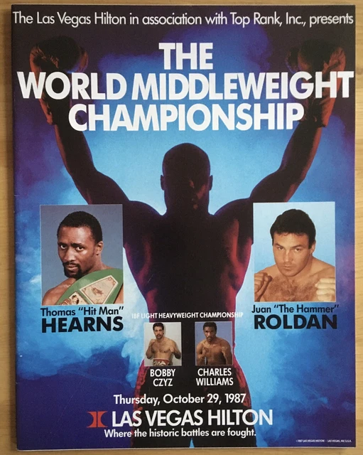 Superb Thomas Hearns Vs Juan Domingo Roldan Original On Site Programme 1987!!