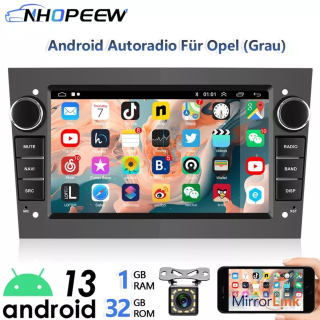 32GB Android13 GPS Navi Autoradio Für Opel Corsa C D Astra H Zafira Vectra RDS
