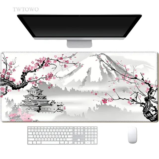 Large Mouse Pad Gaming Sakura Japanese Cherry Blossom  XL XXL Non-Slip Desk Mat