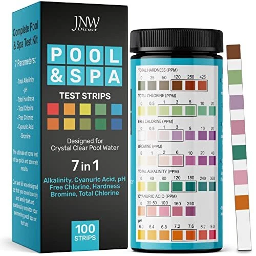 Pool Test Strips,7in1 Quick & Accurate Pool and Spa Test Strips,Pool Water Test