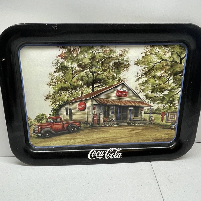 Vintage 1997 Coca-Cola Metal Tray GEN. MDSE. Jeanne Mack,