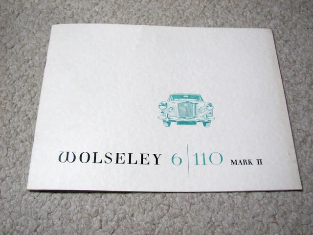 1964 Wolseley 6/110 Mk2 (Uk) Sales Brochure