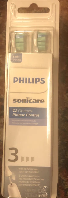 Cabezales de cepillo Philips Sonicare C2 con control de placa óptimo - blancos (paquete de 3)