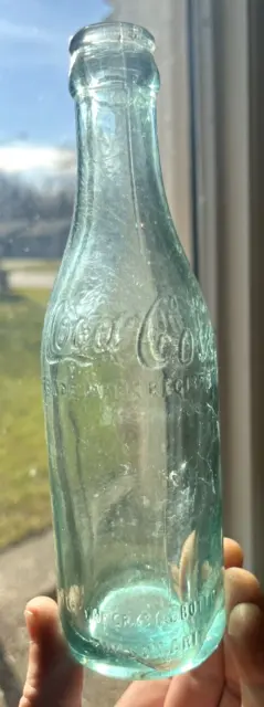 Nice Aqua Straight Side Script Coca-Cola Bottle Tucson, Az 1910'S Era Clean L@@K