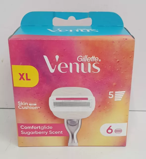 Gillette Venus XL Pack - Comfort Glide Sugarberry Scent, 1 x 6 Klingen