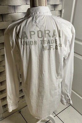 Kaporal jolie chemise blanche homme KAPORAL M4 uno taille small EXCELLENT ETAT 