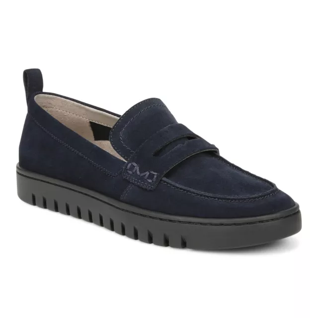 Vionic Uptown Women's Slip-on Loafer Moc Casual Shoes Navy Suede - 13 Medium