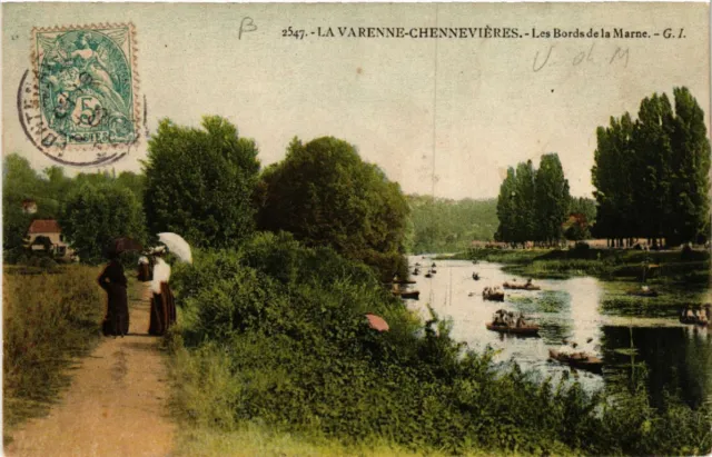 CPA La VARENNE-CHENNEVIERES - Les Bords de la Marne (519862)