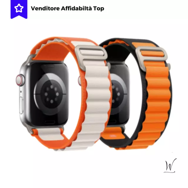 Cinturino Apple Watch Ad Anello Alpino In Nylon Series 7Se 3 4 5 6 8 Ultra Color