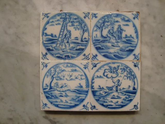 nice set bibical  18h  century delft  dutch  tiles ,bible/bijbel  (4)