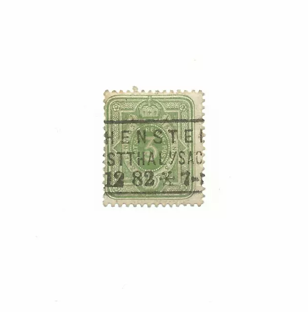 DR 3 Pfg. Reichsadler/Mi-Nr. 39-Stempel "Hohenstein Ernstthal i. Sachsen " 1882!