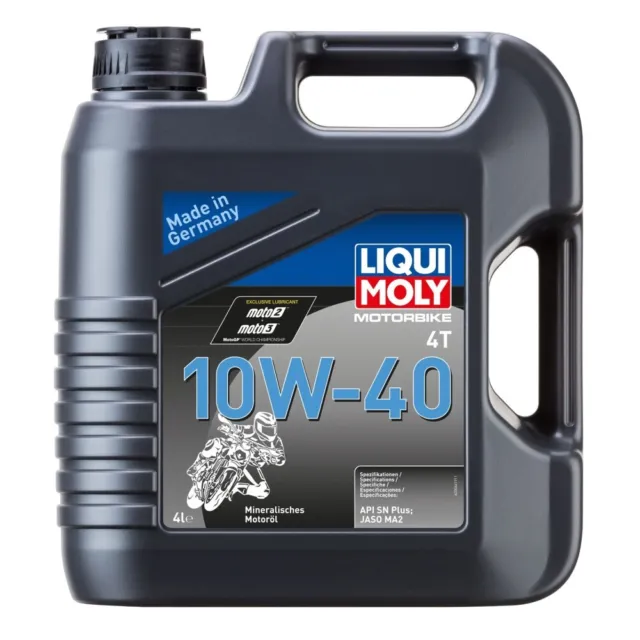 LIQUI MOLY Motorbike 4T 10W-40 Basic Street Mineralisches Motorenöl 4l 3046