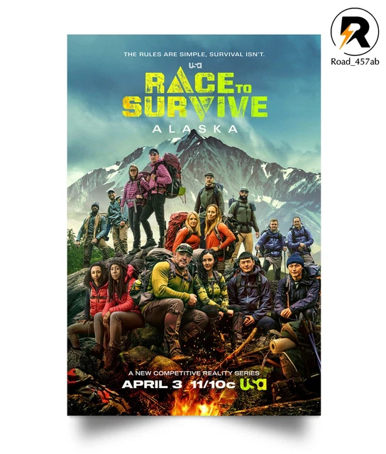 Póster de películas de Race to Survive de Alaska arte de pared estampado para el hogar tamaño completo #1