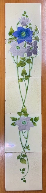 TILES RARE ENGLAND Art Deco NOUVEAU MAJOLICA RARE VINTAGE ANTIQUE COLLECTIBLE