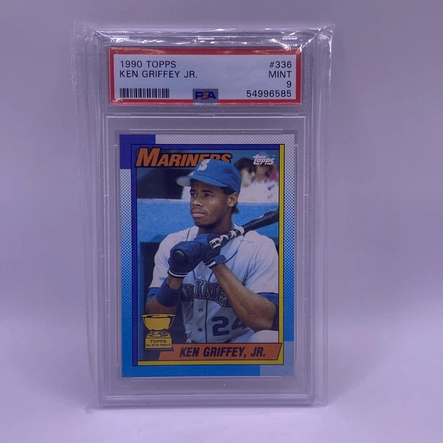 1990 Topps #336 Ken Griffey Jr. Seattle Mariners RC Rookie HOF PSA 9 MINT 1990 Topps #336 Ken Griffey Jr. Seattle Mariners RC Rookie HOF PSA 9 MINT