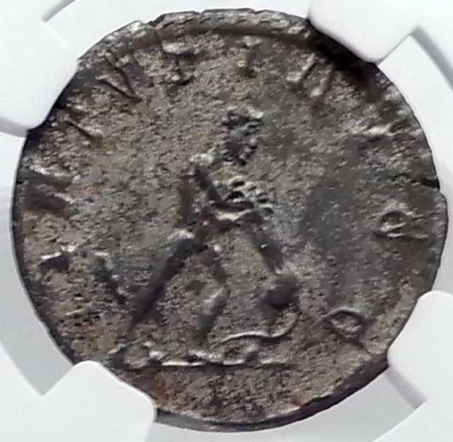 MAXIMIAN Authentic Ancient 287AD Roman Coin HERCULES & Nemean Lion NGC i81791