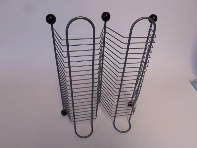 40 CD Aufbewahrung Schreibtisch Metall Ständer Halter Display Draht Turm Gestell silber 3