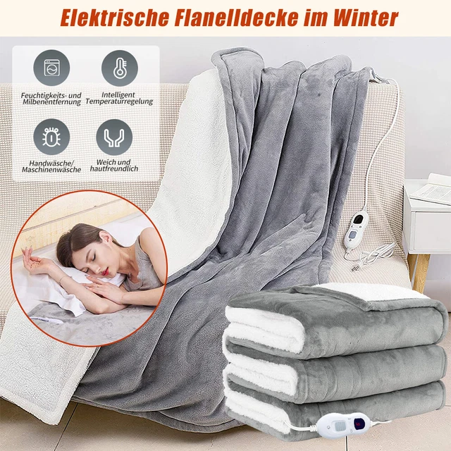 Heizdecke elektrisch Wärmeunterbett XXXL Wärmedecke Abschaltautomatik Wärmebett
