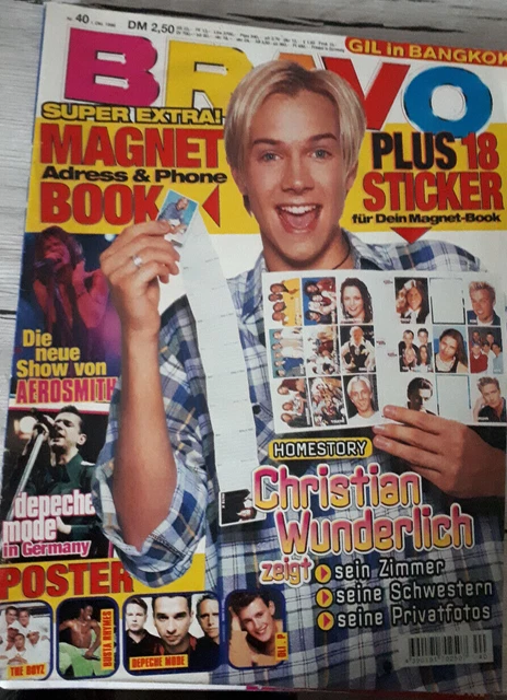 Bravo Nummer 40 /1998--Zeitung ohne Magnet Book aber mit Sticker