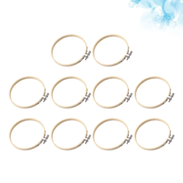 10 Pcs Bastelreifen Stickrahmen Aus Bambus Werkzeug Hilfswerkzeug