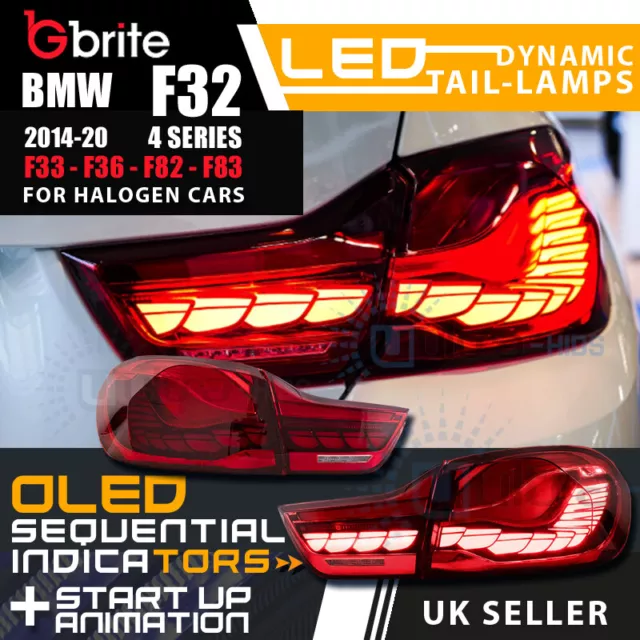 Oled Style Led Sequential Tail Lamps For Bmw 4 Series F32 F33 F36 2014-2020 Uk