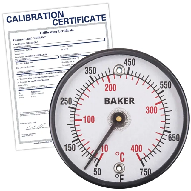 Baker 314FC-NIST Magnetic Surface Thermometer, 50 to 750&deg;F (10 to