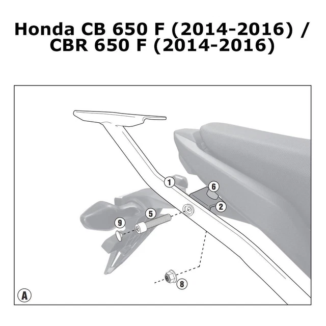 Kappa KZ1137 Portacassa posteriore specifica - Honda CB650F (14-17) / CBR650F (14-17)
