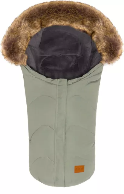Saco de invierno Fillikid Lhotse saco de pie de bebé accesorios de cochecito salvia verde NUEVO